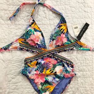 La Blanca Tropicali Cut Out One Piece (Monkini)